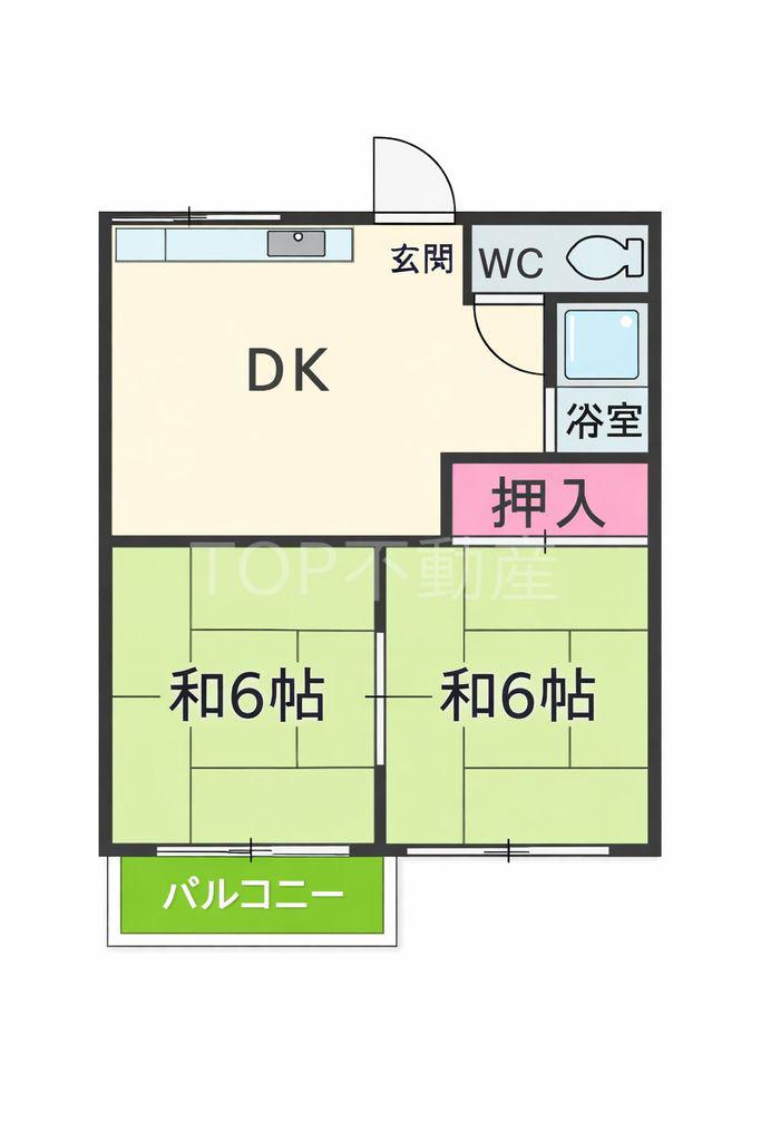 白戸ハイツ(1DK/1階)の間取り写真