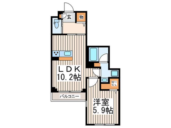 FK.HOWA18(1LDK/1階)の間取り写真