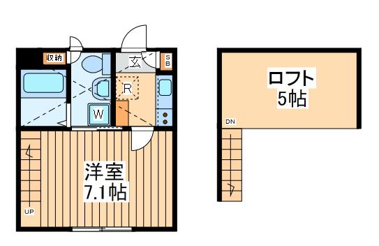 エバーグリーンエス(1K/1階)の間取り写真