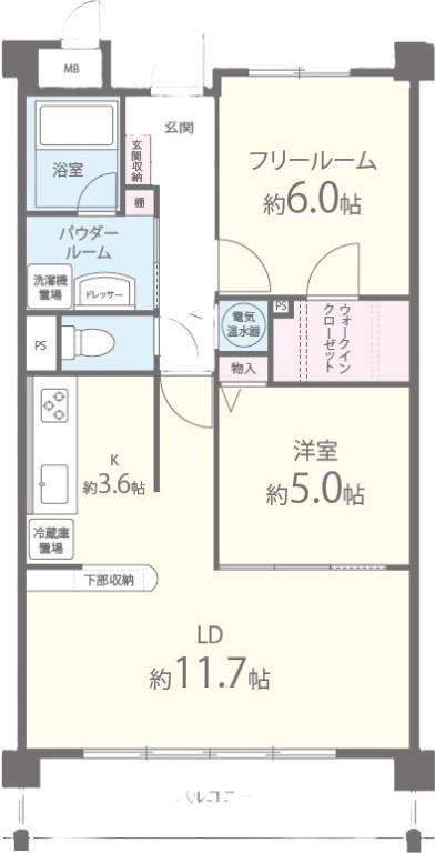 ソリエ ベーネ(1SLDK/3階)の間取り写真