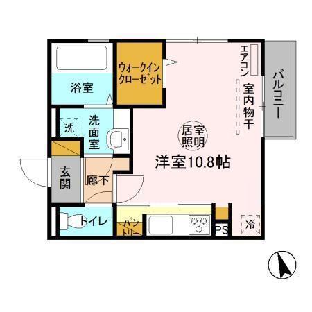 メゾンたくみ(ワンルーム/3階)の間取り写真