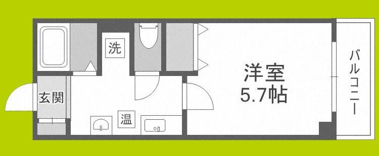 IF城北(1K/3階)の間取り写真