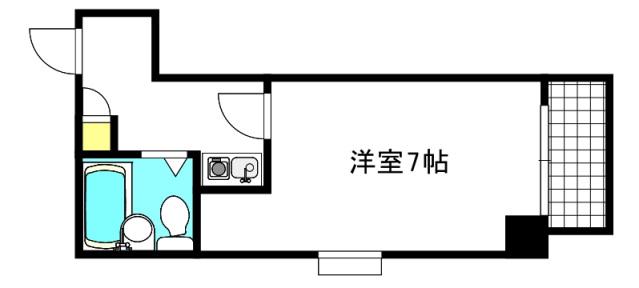 コマツエステート3(1K/4階)の間取り写真