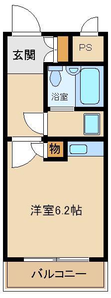 エミネンス東村山(ワンルーム/7階)の間取り写真
