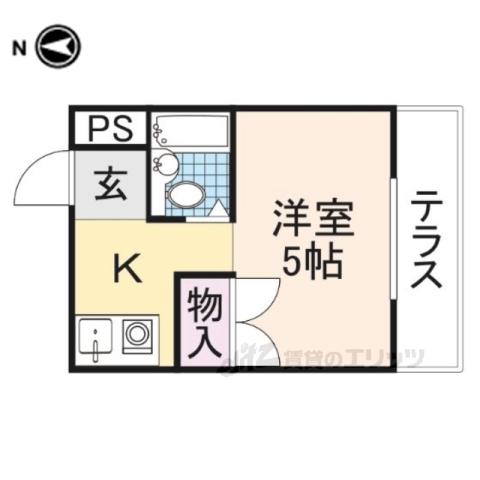 PALハウスK(1K/2階)の間取り写真