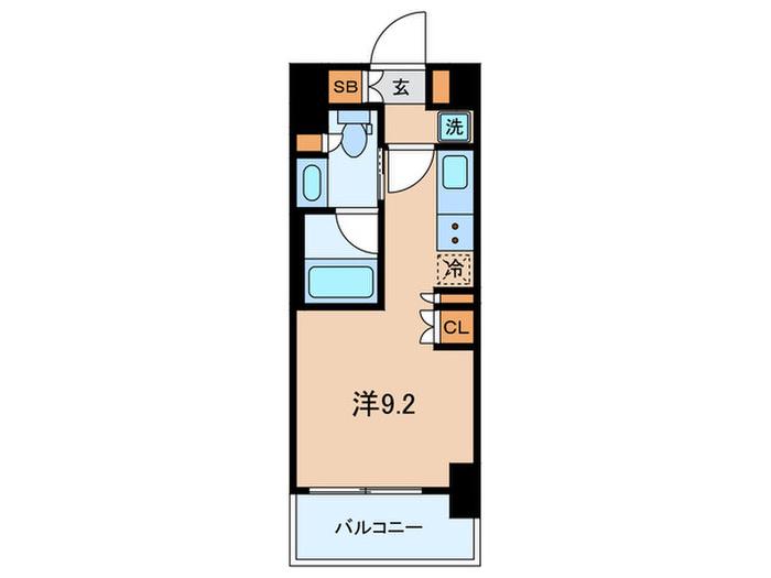 パークアクシス大塚ステーションゲートタワー(ワンルーム/17階)の間取り写真