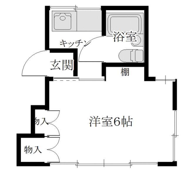 M&M万町(1K/2階)の間取り写真