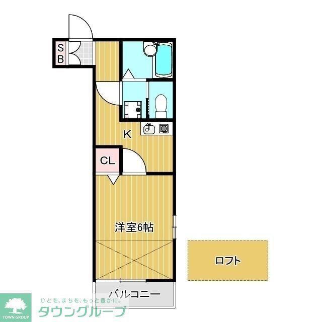 アネシス戸塚(1K/2階)の間取り写真