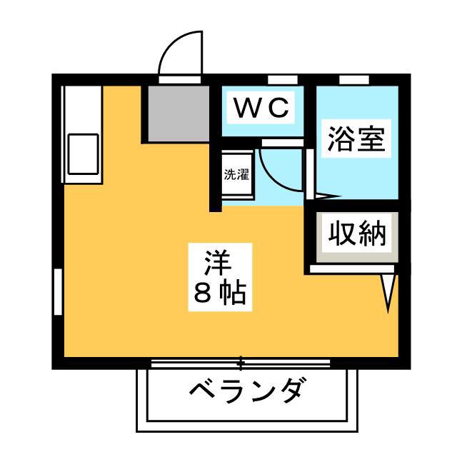 リバティーワダ(ワンルーム/2階)の間取り写真