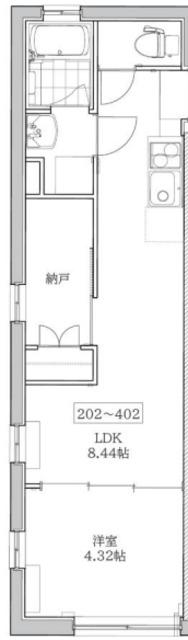 PRATIQUE西荻窪(1LDK/2階)の間取り写真