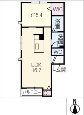 アイレ雅(1LDK/1階)の間取り写真