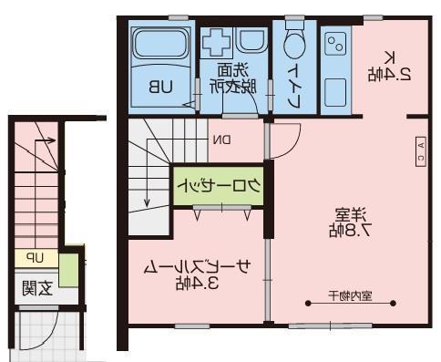 BONHEUR常盤台 A(1SK/2階)の間取り写真
