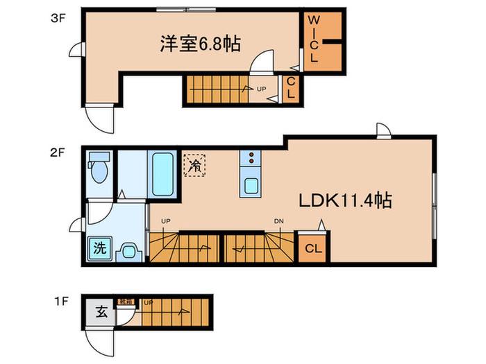 MK東武練馬(1LDK/2階)の間取り写真