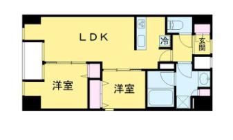 W-GATES TOWER (2LDK/9階)の間取り写真
