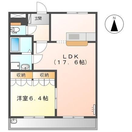 ステイブル円座II(1LDK/1階)の間取り写真