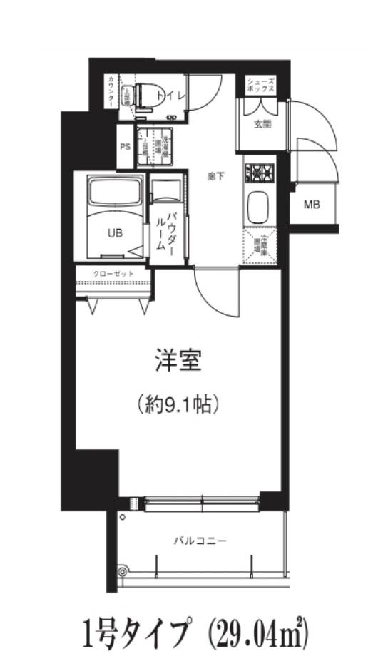 MSR梅田イースト(1K/12階)の間取り写真