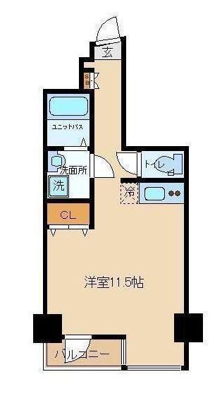 アクセス淀橋(ワンルーム/4階)の間取り写真