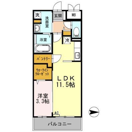 NUMAZU NORD(1LDK/3階)の間取り写真
