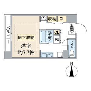 ラクロア(ワンルーム/4階)の間取り写真
