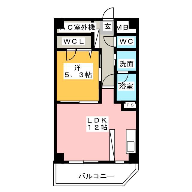 ムーブルII(1LDK/2階)の間取り写真