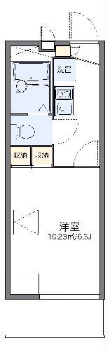 レオパレスWAKABASEKI(1K/2階)の間取り写真