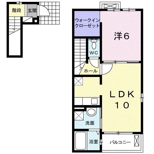 サンリット(1LDK/2階)の間取り写真
