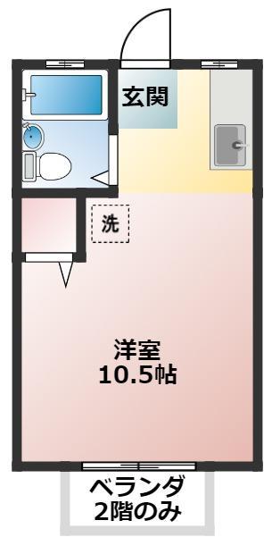 フローレンスYAMA(ワンルーム/2階)の間取り写真