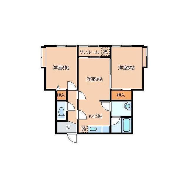 エクセレントY5(2LDK/1階)の間取り写真