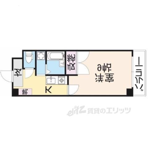 デイグラン香里園北(1K/1階)の間取り写真