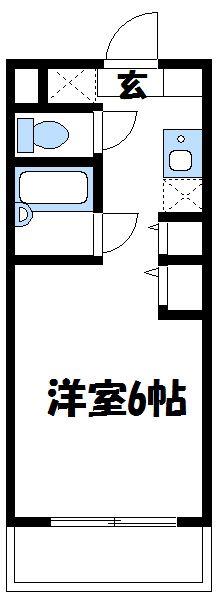 アカデミア清新(1K/2階)の間取り写真