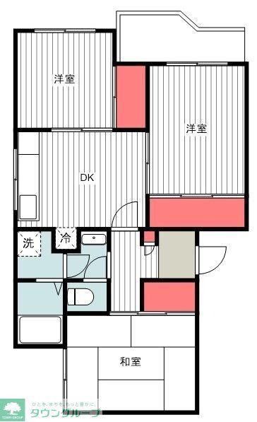 ティーハイム小笠原(3DK/4階)の間取り写真
