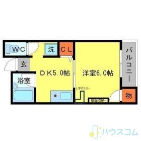 エルドラード箕面Ⅱ(1K/3階)の間取り写真
