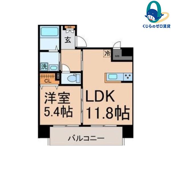 AXIS.LS(1LDK/7階)の間取り写真