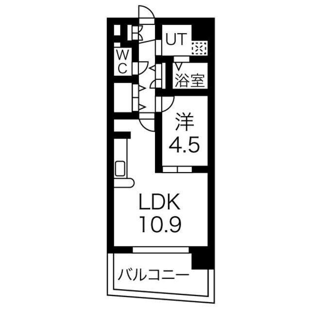 マザー花の木(1LDK/7階)の間取り写真