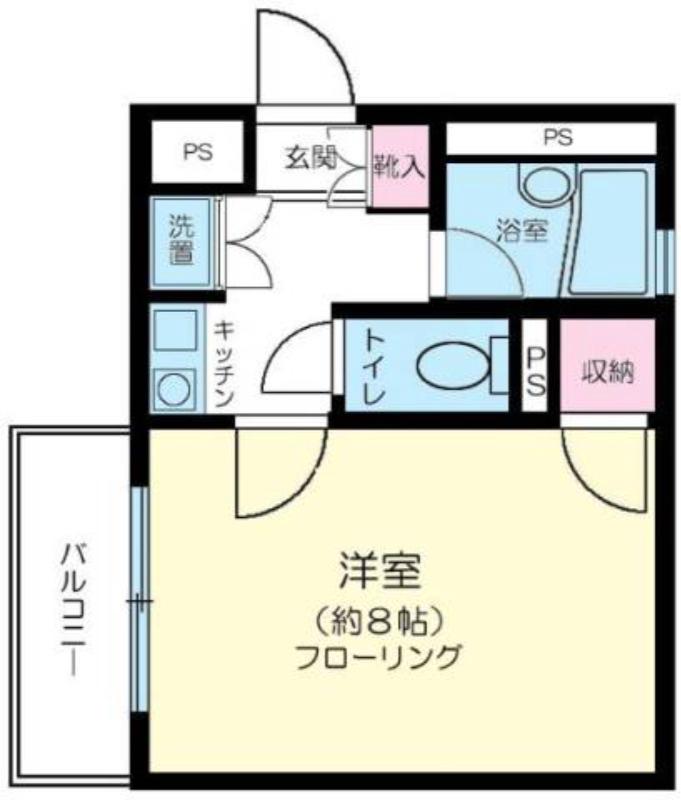 ファサード田園調布(1K/5階)の間取り写真