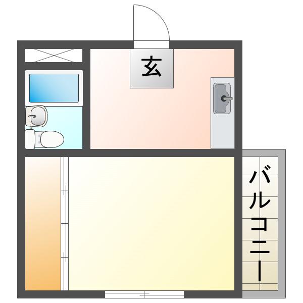 パーソナルハイツ垂水(1DK/1階)の間取り写真