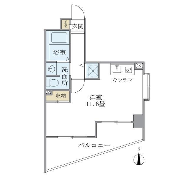 ドミール平和台(ワンルーム/3階)の間取り写真