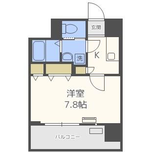 ミラージュパレス難波東レジデンス(1K/10階)の間取り写真
