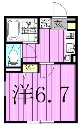 グランクオール北千住(1K/4階)の間取り写真