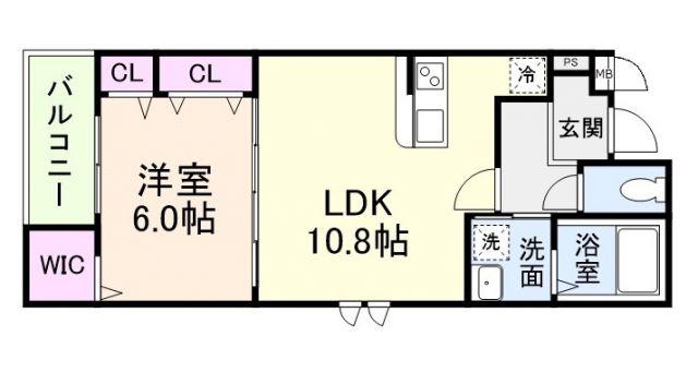 フジパレス レーヴII番館(1LDK/3階)の間取り写真