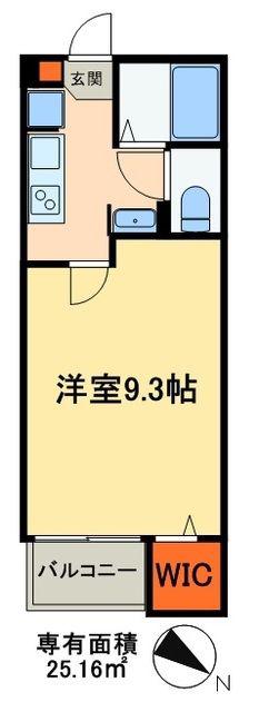 リエール新八柱(1K/2階)の間取り写真