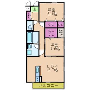 大阪モノレール本線 万博記念公園駅(大阪) 徒歩22分 3階建 築13年(2LDK/3階)の間取り写真