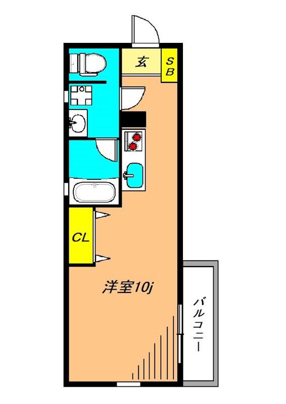 アヴィターレ小山(ワンルーム/3階)の間取り写真