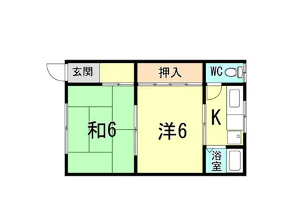 板宿ハイツ(2K/2階)の間取り写真