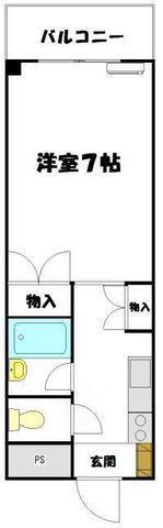 ラ・ポール(ワンルーム/2階)の間取り写真