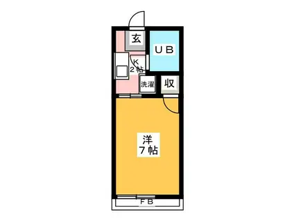 セピアヒルズ(1K/1階)の間取り写真