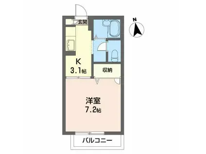 ディアス147(1K/2階)の間取り写真