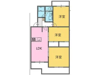 ペイザージュ(3LDK/3階)の間取り写真