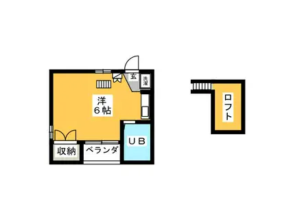ALPINEANDO(ワンルーム/2階)の間取り写真