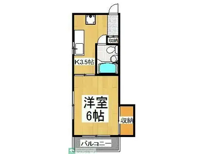 遠藤マンション(1K/2階)の間取り写真